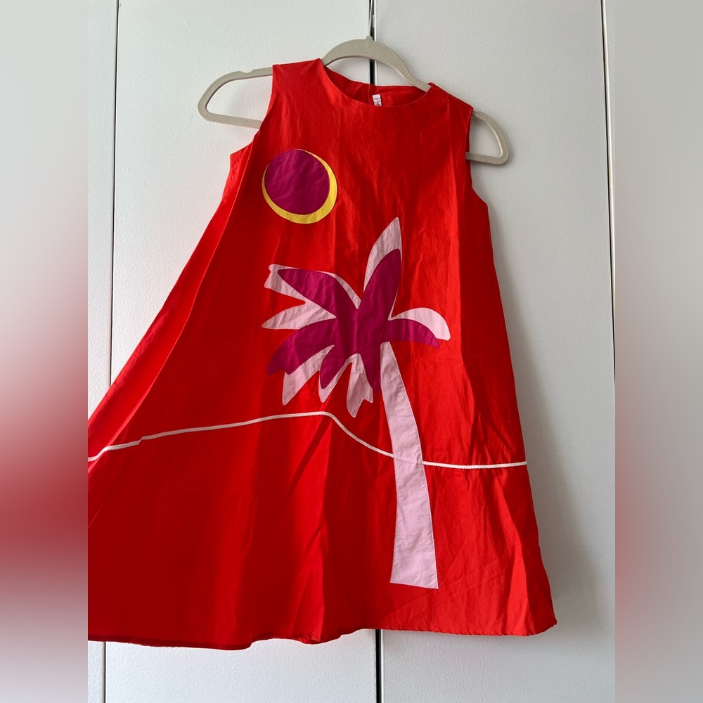 Italy II Gufo girl summer dress palm tree SZ 10